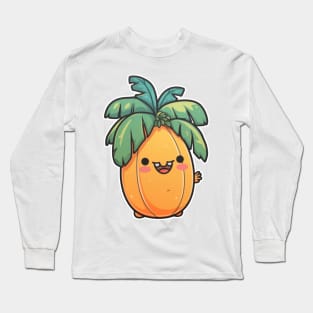 Kawaii Cute Papaya Juicy Fruit Art Long Sleeve T-Shirt